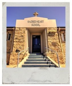 Sacred Heart School - Parts of the original buildings still remain to this day. 